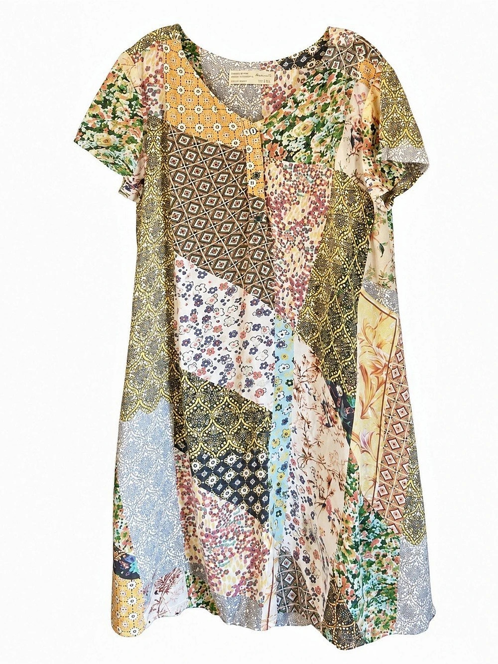 Zara Girls Patchwork Paisley Floral Midi Dress Size 11/12 152cm EUC